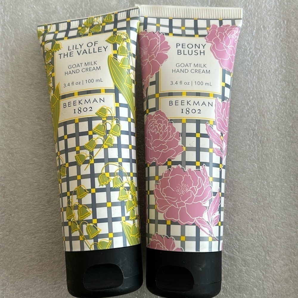 Beekman 1802 Goat Milk Hand Cream DUO - LILY OF THE VALLEY & PEONY BLUSH